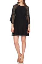 Women's Cece Keira Bell Sleeve Lace A-line Dress - Black