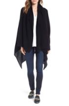 Women's Halogen Waffle Knit Cashmere Wrap, Size - Black