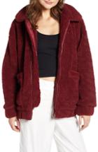Women's I.am. Gia Pixie Faux Shearling Jacket - Red