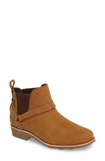 Women's Teva Dina La Vina Dos Waterproof Chelsea Boot .5 M - Brown