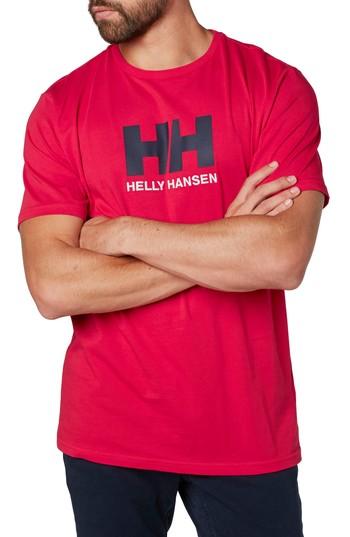 Men's Helly Hansen Logo Cotton T-shirt - Red