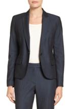 Women's Anne Klein Twill One-button Jacket - Blue