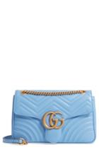 Gucci Medium Gg Marmont 2.0 Tricolor Matelasse Leather Shoulder Bag - Blue