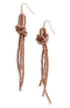 Women's Panacea Crystal Knot Tassel Earrings