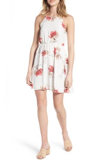 Women's Lush Back Tie Blouson Dress - White