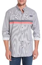 Men's Columbia Super Harborside Woven Shirt, Size - Blue