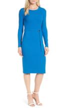 Women's Michael Michael Kors Belted Rib Knit Dress - Blue