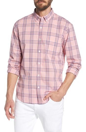 Men's Bonobos Summerweight Slim Fit Check Sport Shirt R - Pink