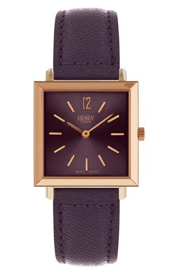 Women's Henry London Heritage Leather Strap Watch, 26mm