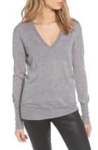 Women's Ag Uma V-neck Cashmere Sweater - Grey