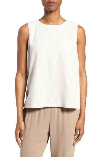 Women's Eileen Fisher Texture Woven Silk Tank