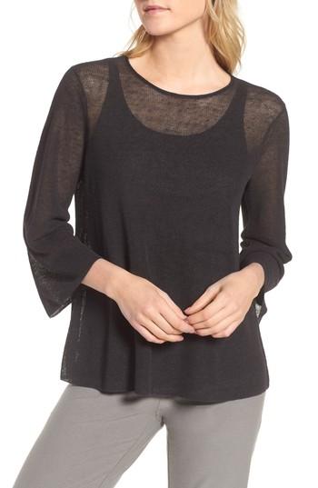 Women's Eileen Fisher Organic Linen Blend Sweater - Grey