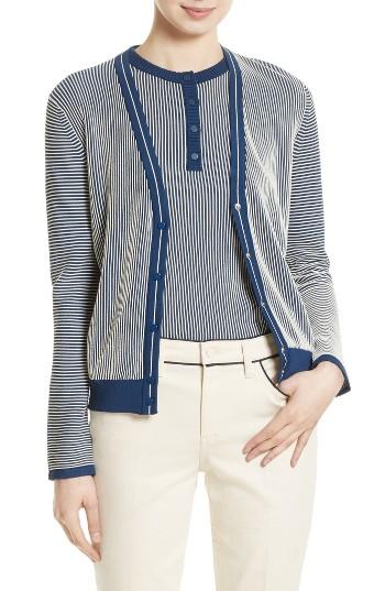 Women's Tory Burch Kara Stripe Cardigan