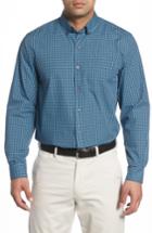 Men's Cutter & Buck Barrett Easy Care Check Sport Shirt - Purple