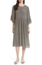 Women's The Great. The Sweetie Silk Midi Dress - Grey