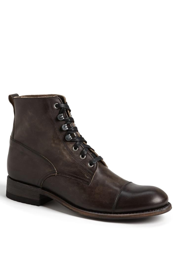 Men's Sendra 'station' Cap Toe Boot .5 D - Grey (online Only)