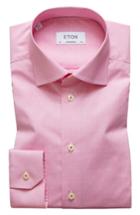 Men's Eton Contemporary Fit Print Dress Shirt - Pink