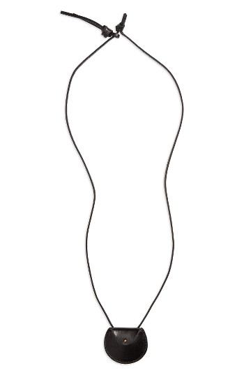 Women's Madewell Leather Pouch Necklace