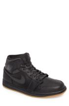 Men's Nike Air Jordan 1 Mid Winterized Sneaker .5 M - Black