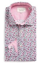 Men's Ted Baker London Gates Trim Fit Floral Dress Shirt .5 32/33 - Pink