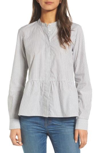 Women's Madewell Peplum Shirt - Black