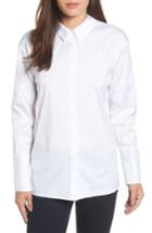 Women's Halogen Back Bow Poplin Shirt - White