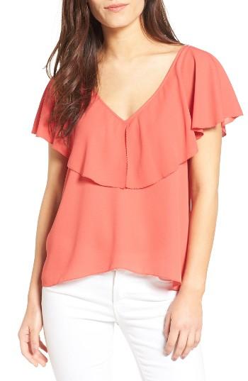 Women's Chelsea28 Flutter Top, Size - Red