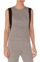 Women's Akris Punto Zip Detail Houndstooth Jersey Top - Black