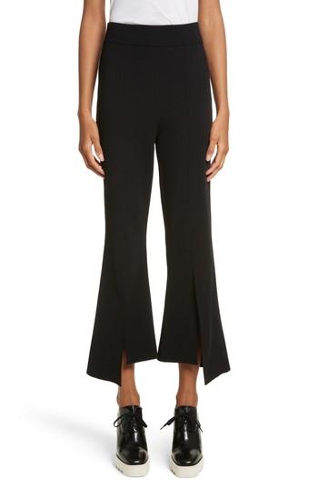 Women's Stella Mccartney Compact Knit Crop Flare Pants Us / 38 It - Black