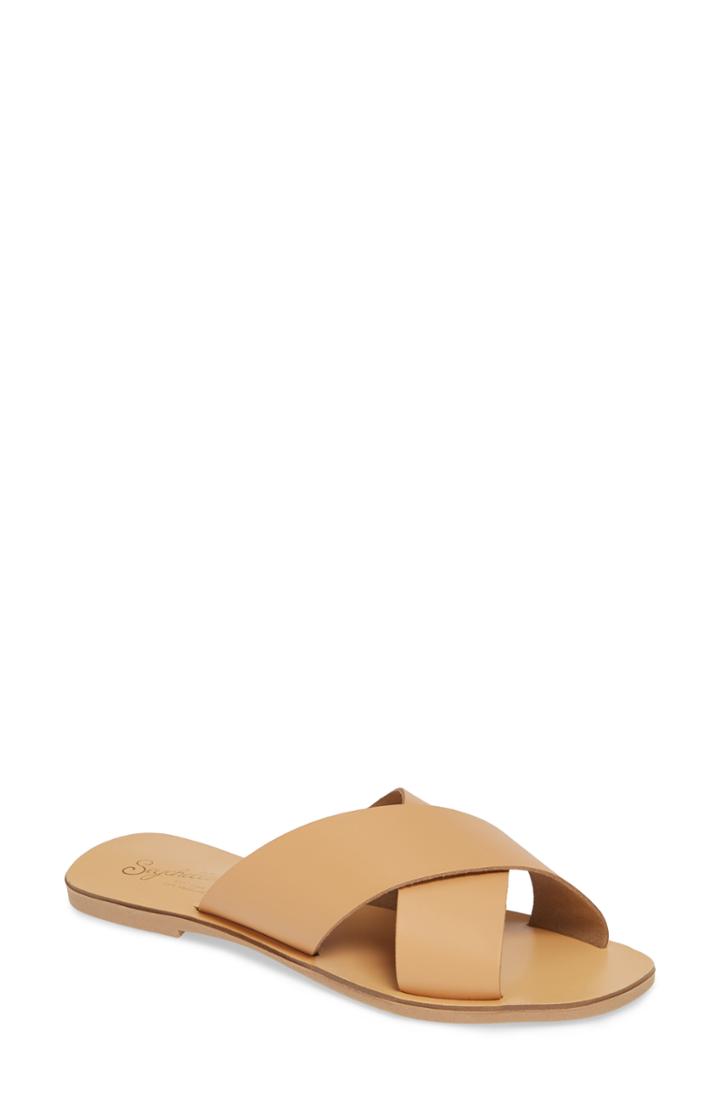 Women's Seychelles Total Relaxation Slide Sandal .5 M - Beige