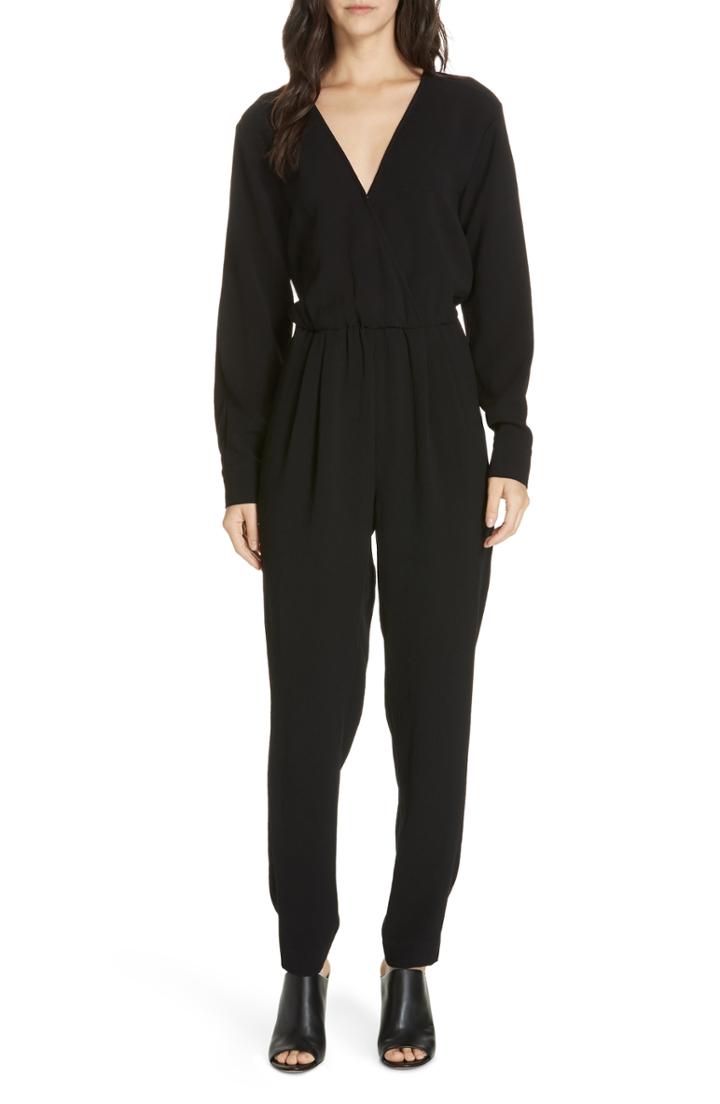 Women's Brochu Walker Marino Wrap Front Jumpsuit - Black