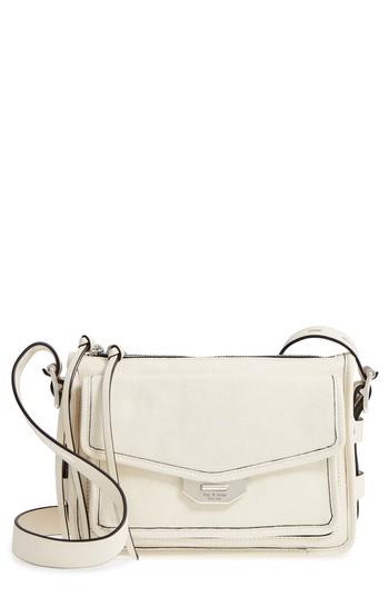 Rag & Bone Small Leather Field Messenger Bag - White