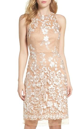 Women's Betsey Johnson Lace Midi Dress - Beige