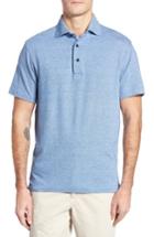 Men's Thaddeus Tyson Cotton & Linen Pique Polo - Blue