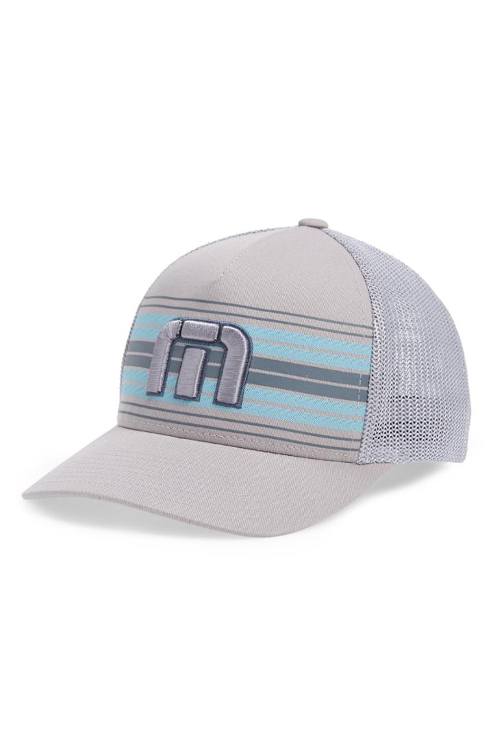 Men's Travis Mathew Tweele Trucker Cap /x-large - Grey