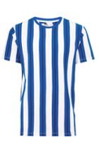 Men's Topman Stripe Pique T-shirt - Blue