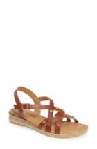 Women's Tuscany By Easy Street Renata Studded Strappy Sandal N - Brown