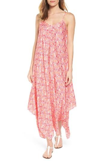 Women's Vineyard Vines Seashell Print Handkerchief Hem Maxi Dress