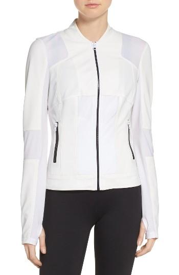 Women's Blanc Noir Run Moto Water Resistant Bomber Jacket