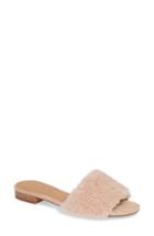 Women's Madewell Jackson Genuine Shearling Slide Sandal M - Pink