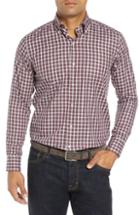 Men's Peter Millar Collection Wellington Regular Fit Check Sport Shirt, Size - Red