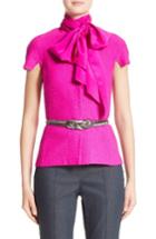 Women's St. John Collection Ribbon Texture Knit Jacket - Pink