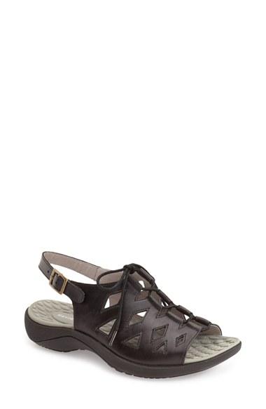 Women's David Tate 'dallas' Tie Sandal .5 M - Black