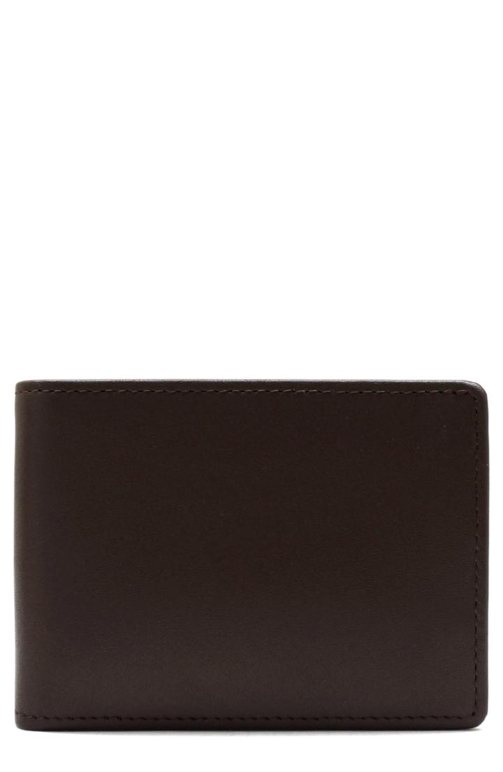 Men's Boconi 'grant Slimster' Rfid Blocker Leather Wallet - Brown
