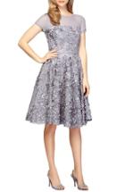 Women's Alex Evenings Rosette Lace Fit & Flare Dress