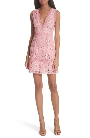 Women's Alice + Olivia Zula Lace Minidress - Pink