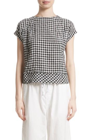 Women's Tricot Comme Des Garcons Gingham Check Blouse - Black