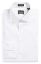Men's Calibrate Extra Trim Fit Non-iron Solid Stretch Dress Shirt .5 32/33 - White