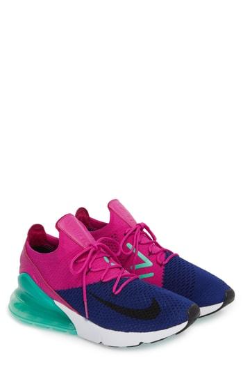 Men's Nike Air Max 270 Flyknit Sneaker .5 M - Blue