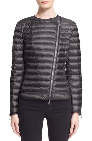 Women's Moncler 'amey' Water Resistant Short Biker Down Jacket